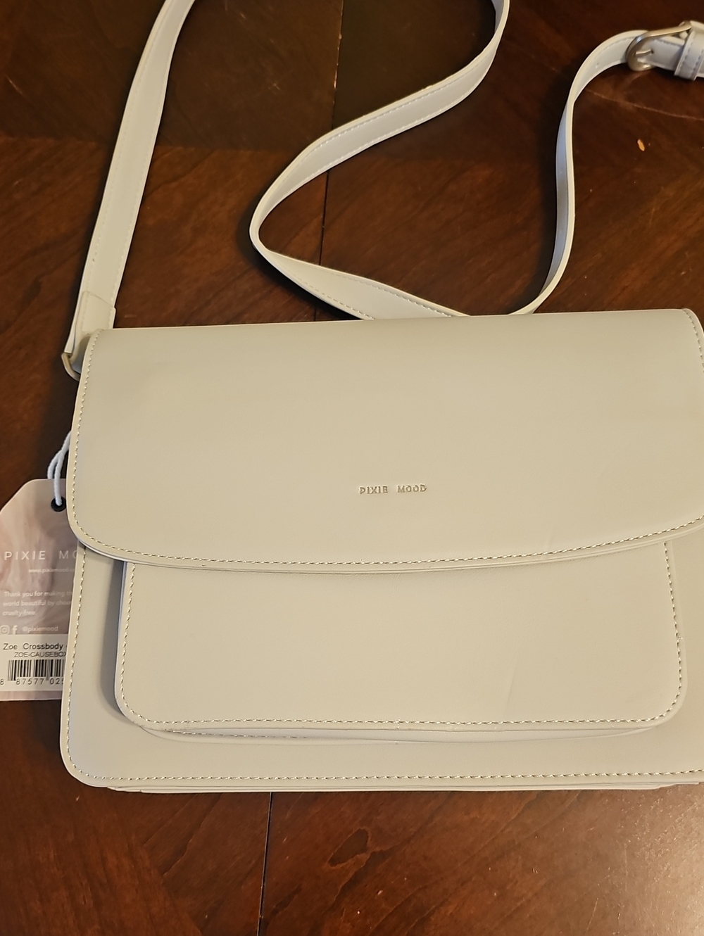 Pixie Mood White Crossbody Zoe-inspired Flap Bag